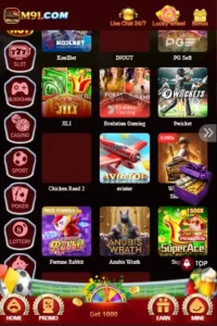 M91 Game interface