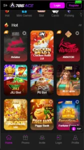 786 Ace Game interface